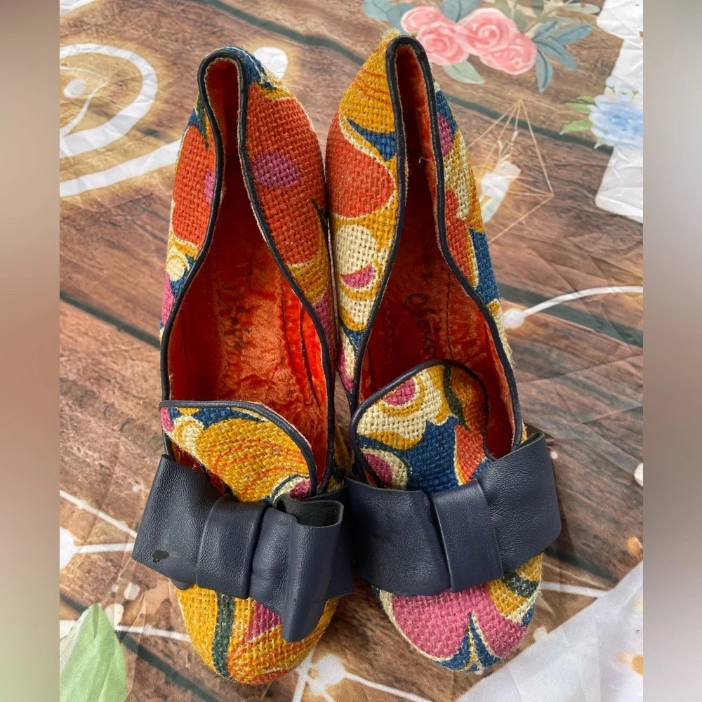 Irregular Choice Red and Orange Heels with Vibrant Design - Picture 3 of 16